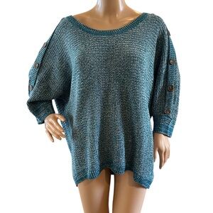 Misia Blue Button-Detail Sweater
